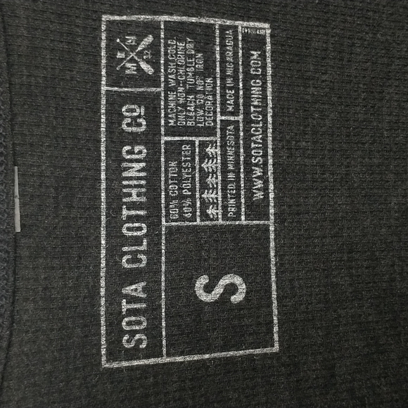 Sota Clothing Waffle Knit Thermal Shirt (Small) - Picture 2 of 2